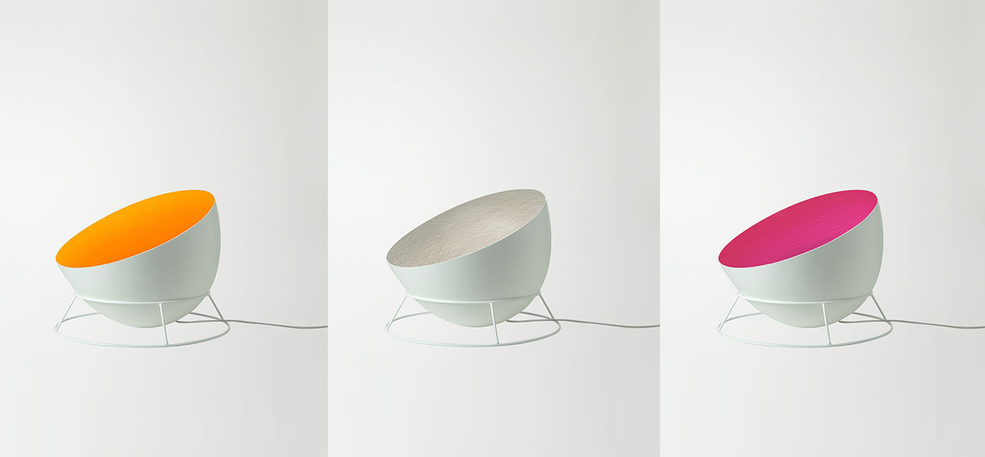 Floor Lamp H2O F In-Es Artdesign Collection Luna Color White Magenta Size 27,5 Cm Diam. 46 Cm